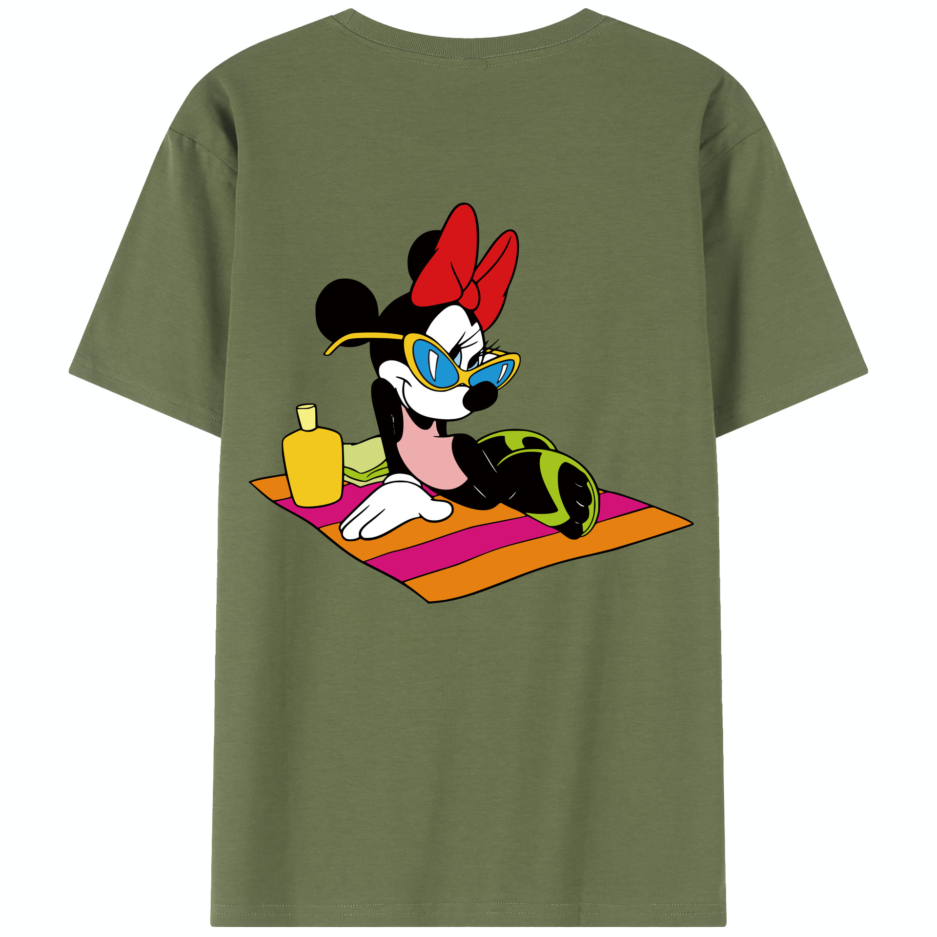 （画像用） ミッキーマウス Mickey Mouse 綿100％半袖Tシャツ（背面プリント）